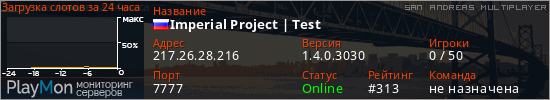баннер для сервера samp. Imperial Project | Test