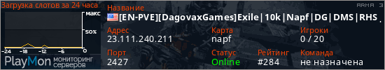 баннер для сервера arma3. [EN-PVE][DagovaxGames]Exile|10k|Napf|DG|DMS|RHS|CUP|NIA|BDS