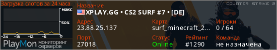 баннер для сервера cs2. XPLAY.GG • CS2 SURF #7 • [DE]