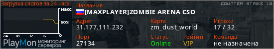 баннер для сервера cs. [MAXPLAYER]ZOMBIE ARENA CSO