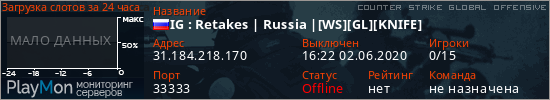 баннер для сервера csgo. IG : Retakes | Russia |[WS][GL][KNIFE]