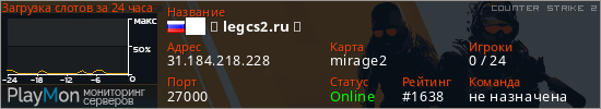 баннер для сервера cs2. ██ ★ legcs2.ru ★