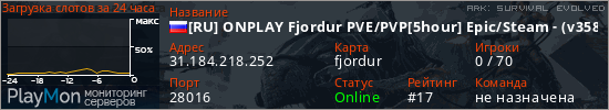 баннер для сервера ark. [RU] ONPLAY Fjordur PVE/PVP[5hour] Epic/Steam - (v358.24)