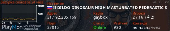 баннер для сервера hl. !!! DILDO DINOSAUR HIGH MASTURBATED PEDERASTIC SERVER !!!