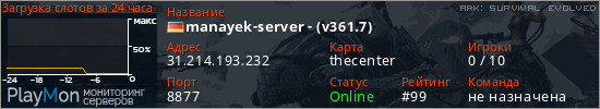 баннер для сервера ark. manayek-server - (v361.7)