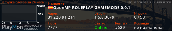 баннер для сервера samp. OpenMP ROLEPLAY GAMEMODE 0.0.1