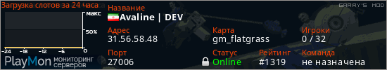 баннер для сервера garrysmod. Avaline | DEV