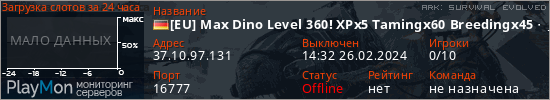 баннер для сервера ark. [EU] Max Dino Level 360! XPx5 Tamingx60 Breedingx45 - (v358.17)
