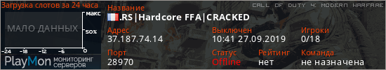 баннер для сервера cod4. .RS|Hardcore FFA|CRACKED