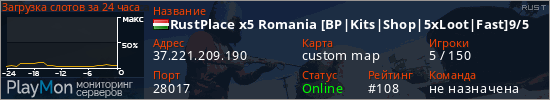 баннер для сервера rust. RustPlace x5 Romania [BP|Kits|Shop|5xLoot|Fast]28/3
