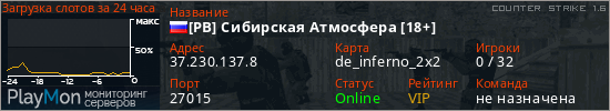 баннер для сервера cs. [PB] Сибирская Атмосфера [18+]