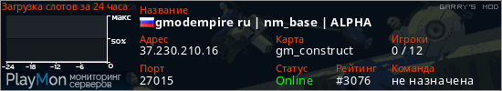 баннер для сервера garrysmod. gmodempire ru | nm_base | ALPHA