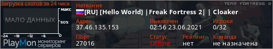 баннер для сервера tf2. [RU] [Hello World] |Freak Fortress 2| | Cloaker