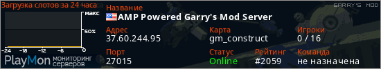 баннер для сервера garrysmod. AMP Powered Garry's Mod Server
