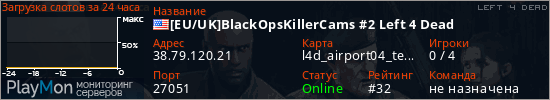 баннер для сервера l4d. [EU/UK]BlackOpsKillerCams #2 Left 4 Dead