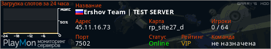 баннер для сервера garrysmod. Ershov Team | TEST SERVER