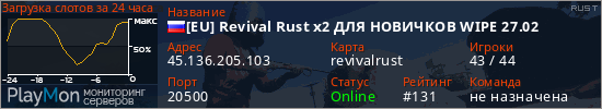 баннер для сервера rust. [EU] Revival Rust x2 ДЛЯ НОВИЧКОВ WIPE 27.02