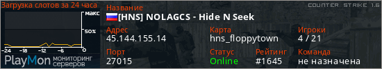 баннер для сервера cs. [HNS] NOLAGCS - Hide N Seek