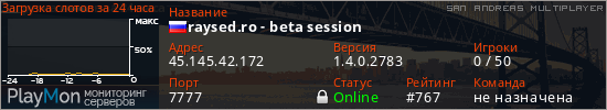 баннер для сервера samp. raysed.ro - beta session