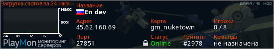баннер для сервера garrysmod. En dev