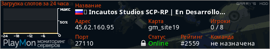 баннер для сервера garrysmod. ★ Incautos Studios SCP-RP | En Desarrollo...