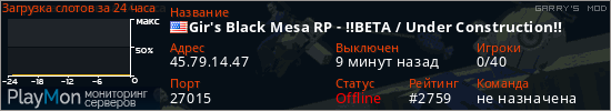 баннер для сервера garrysmod. Gir's Black Mesa RP - !!BETA / Under Construction!!