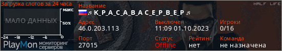 баннер для сервера hl. ♫ K_P_A_C_A_B_A C_E_P_B_E_P ♫