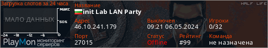 баннер для сервера hl. init Lab LAN Party