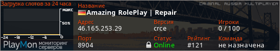 баннер для сервера crmp. Amazing RolePlay | Repair