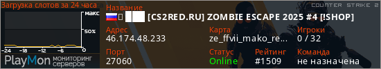 баннер для сервера cs2. ➥ ███ [CS2RED.RU] ZOMBIE ESCAPE 2025 #4 [!SHOP]