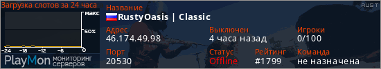 баннер для сервера rust. RustyOasis | Classic