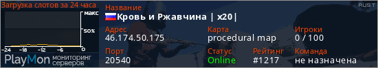 баннер для сервера rust. Кровь и Ржавчина | x20|