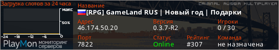 баннер для сервера crmp. [RPG] GameLand RUS | Новый год | Подарки