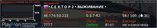 баннер для сервера crmp. • С Е К Т О Р 2 • ВЫЖИВАНИЕ •