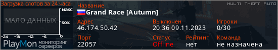 баннер для сервера mta. Grand Race [Autumn]