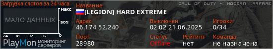 баннер для сервера cod4. [LEGION] HARD EXTREME