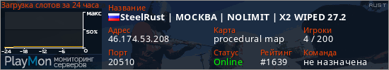 баннер для сервера rust. SteelRust | МОСКВА | NOLIMIT | X2 WIPED 27.2