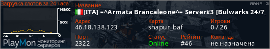 баннер для сервера arma3. [ITA] =^Armata Brancaleone^= Server#3 [Bulwarks 24/7]