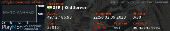 баннер для сервера cod4. GER | Old Server