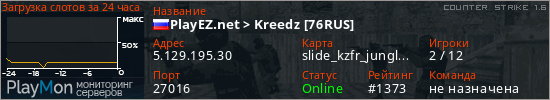 баннер для сервера cs. PlayEZ.net > Kreedz [76RUS]