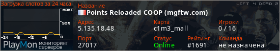 баннер для сервера l4d2. Points Reloaded COOP (mgftw.com)