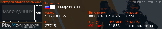 баннер для сервера cs2. ██ ★ legcs2.ru ★