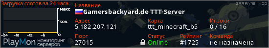 баннер для сервера garrysmod. Gamersbackyard.de TTT-Server