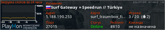 баннер для сервера cs. Surf Gateway » Speedrun // Türkiye