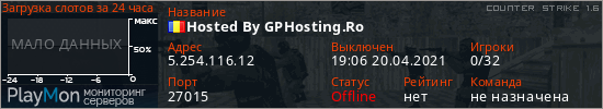 баннер для сервера cs. Hosted By GPHosting.Ro
