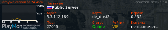 баннер для сервера cs. Public Server