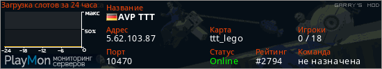 баннер для сервера garrysmod. AVP TTT