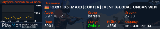 баннер для сервера rust. FOX#1|X5|MAX3|COPTER|EVENT|GLOBAL UNBAN WIPE 27.02
