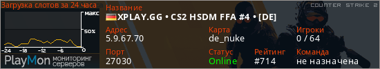 баннер для сервера cs2. XPLAY.GG &bull; CS2 HSDM FFA #4 &bull; [DE]