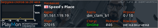 баннер для сервера hl2dm. Speed's Place
